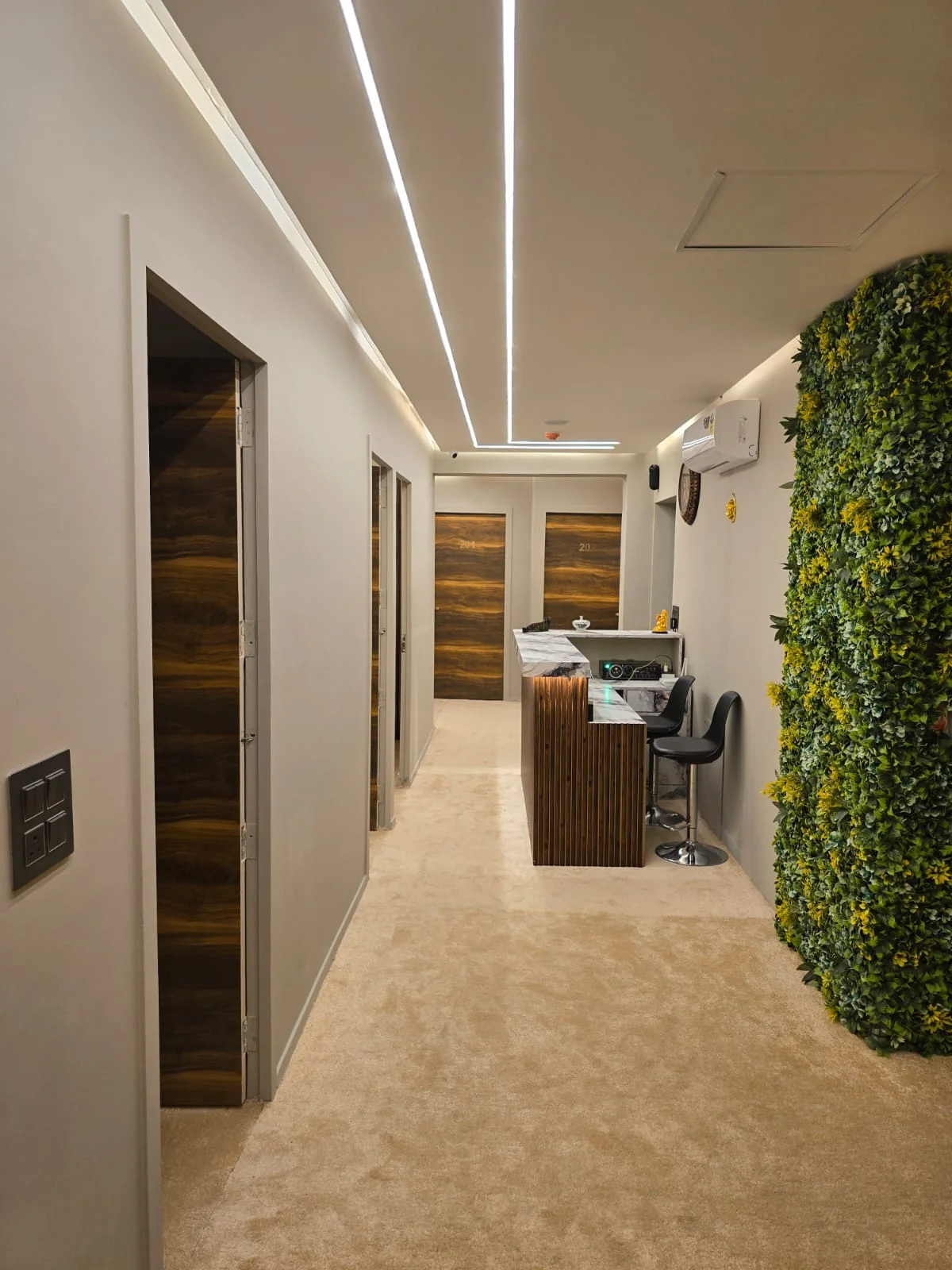 Grand Corridor at Modern Zen Spa & Lounge DLF Phase IV Gurugram